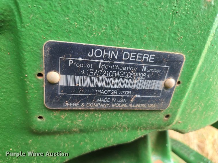 image for item EW0313 2016 John Deere 7210R 4WD tractor