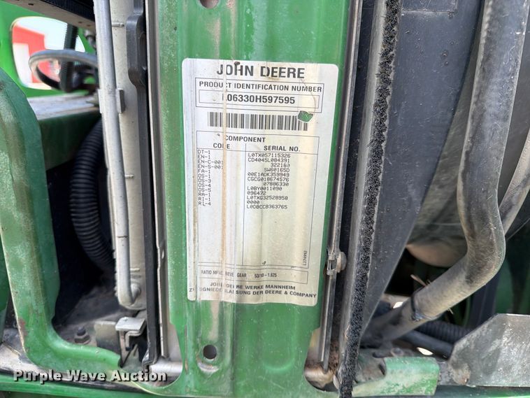 image for item EX4015 2009 John Deere 6330 MFWD tractor