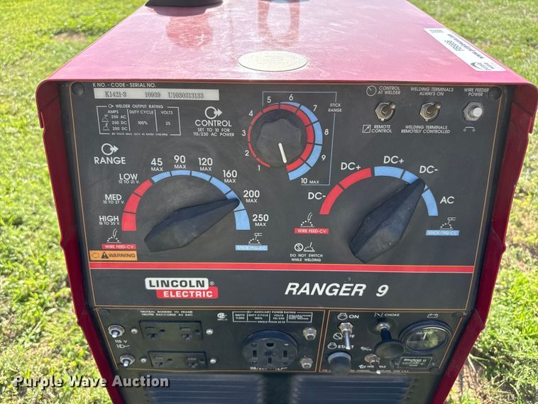 image for item FB6896 Lincoln Ranger 9 welder