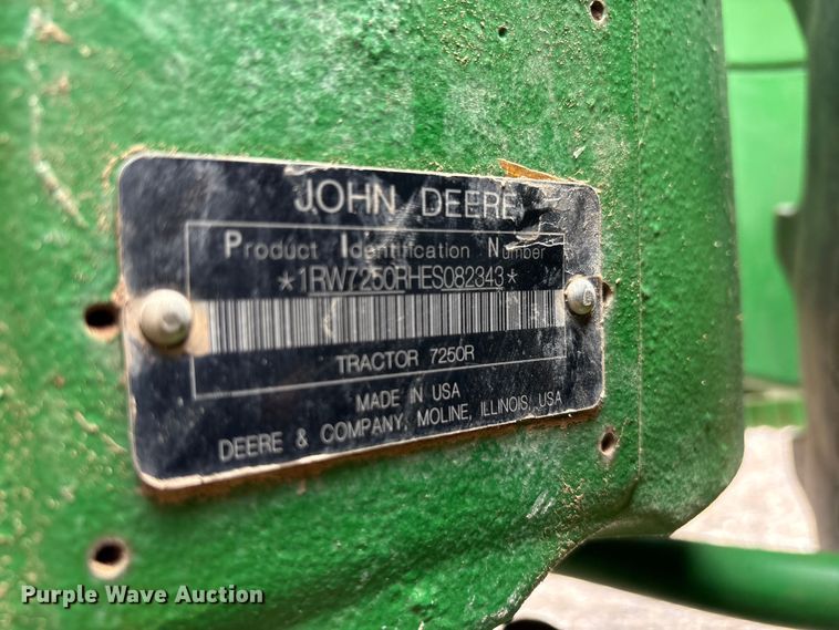 image for item FC2352 2014 John Deere 7250R MFWD tractor
