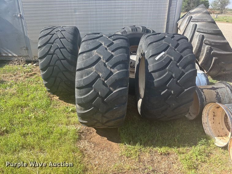 image for item FC2452 (4) 650/55R26.5 tires and wheels