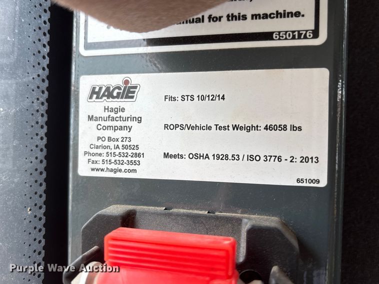 image for item YA4014 2016 Hagie STS12 sprayer
