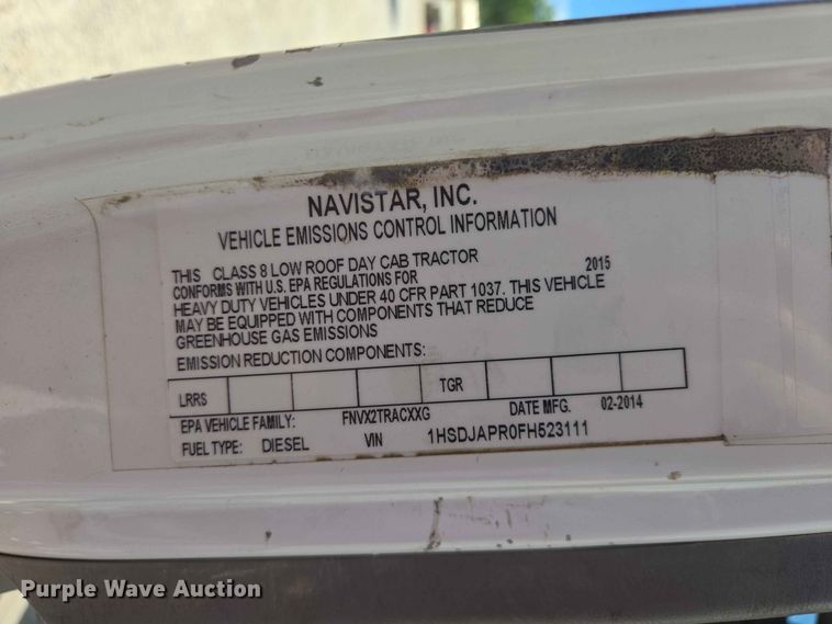 image for item DP8979 2015 International ProStar semi truck