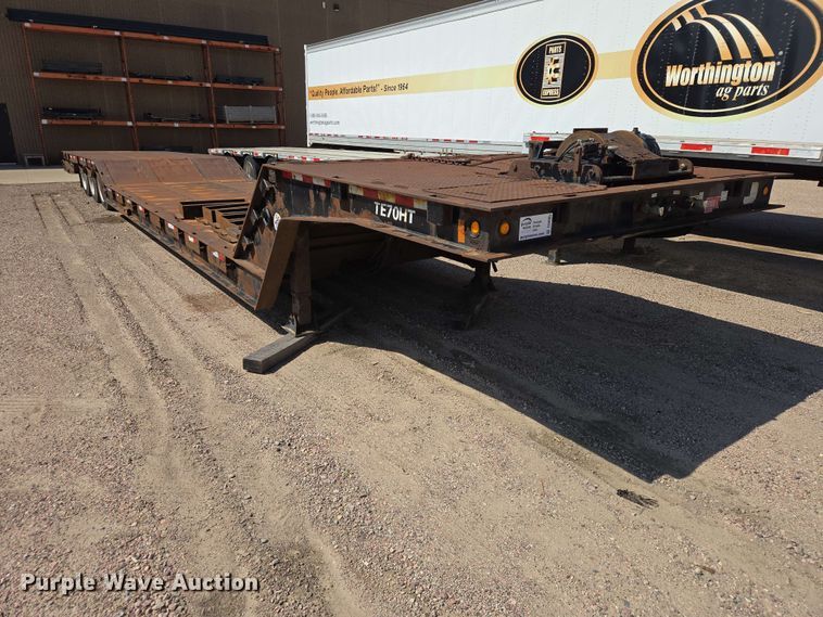 image for item DQ0005 2014 Trail-Eze TE70HT drop deck hydraulic tail equipment trailer