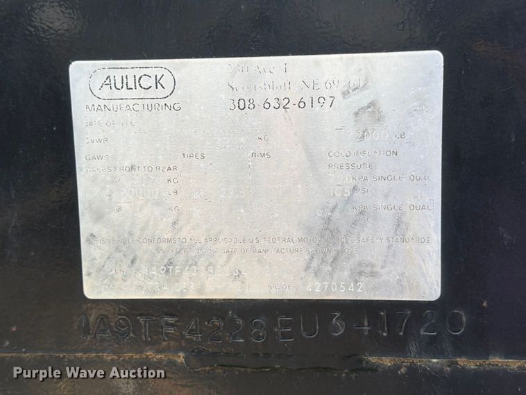 image for item ED5306 2014 Aulick 4270542 live bottom trailer