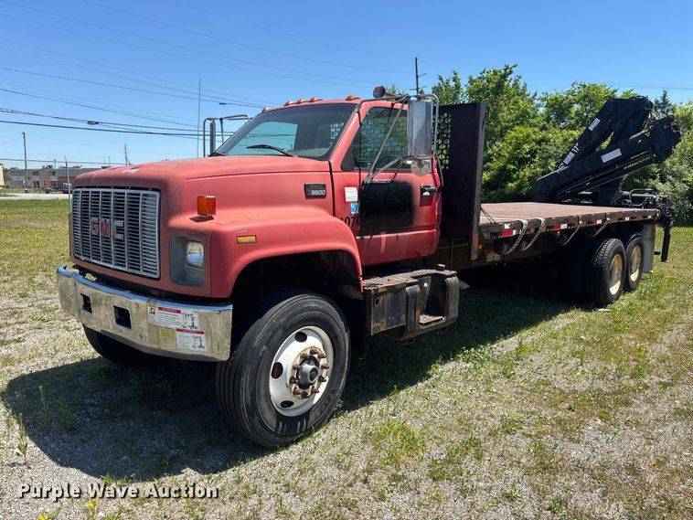 image for item EM5111 2001 GMC C7500 crane truck