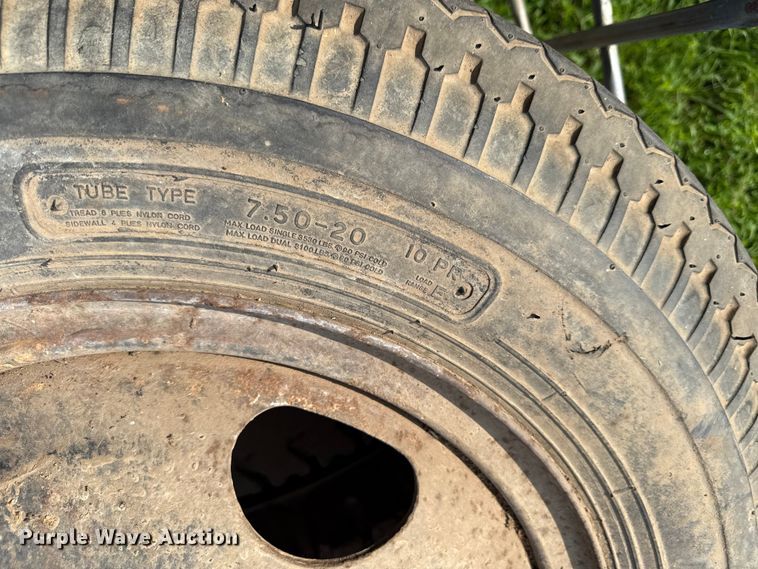 image for item EN0355 (6) 7.50-20 tires and wheels