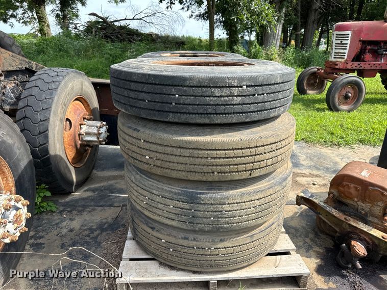 image for item EN0363 (8) 10R22.5 tires and wheels