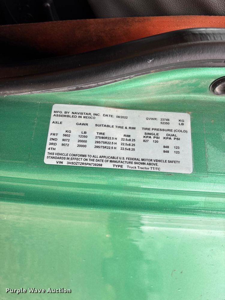 image for item ER3054 2023 International LT625 semi truck