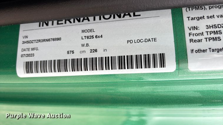image for item ER3056 2024 International LT625 semi truck