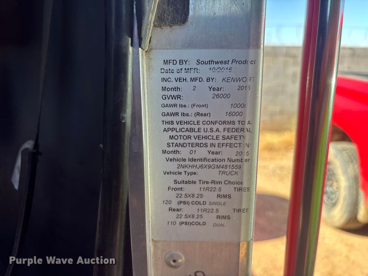 image for item ER7668 2016 Kenworth T270 truck cab and chassis