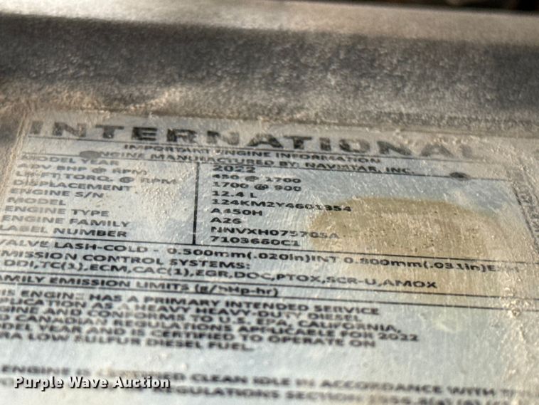 image for item ET6369 2023 International LT625 semi truck