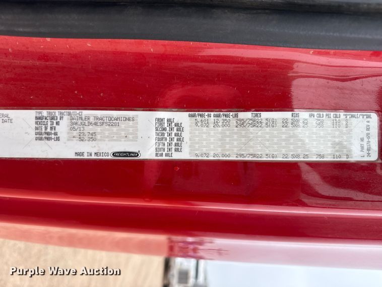 image for item FB6790 2014 Freightliner semi truck