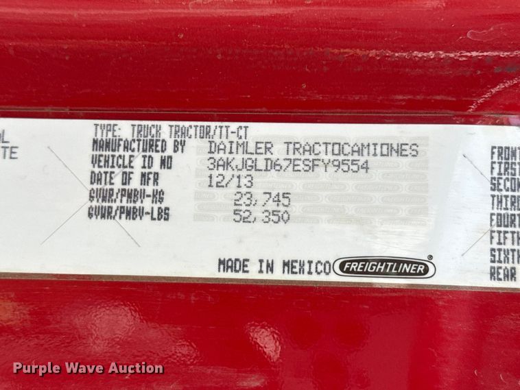 image for item FB6800 2014 Freightliner semi truck