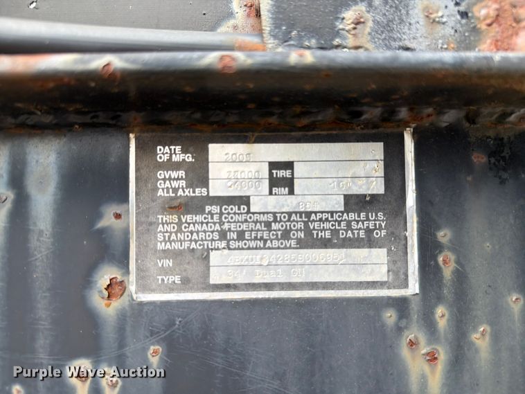 image for item FC3189 2005 Jerry James 34 Dual GN equipment trailer