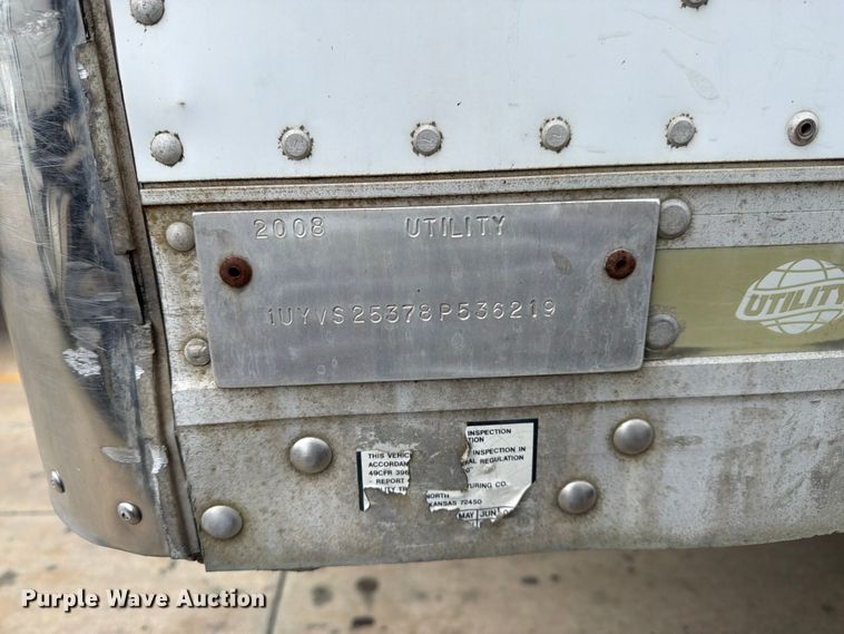 image for item FK3029 2008 Utility Trailers dry van trailer
