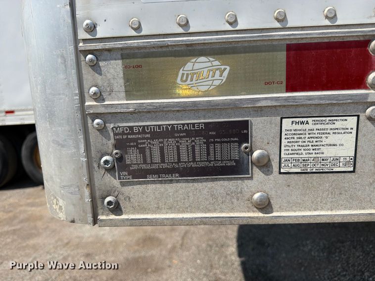 image for item FK3149 2013 Utility VS2RA refrigerated van trailer