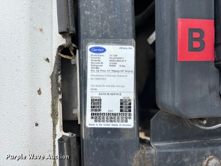 image for item OJ9103 2008 Wabash refrigerated van trailer