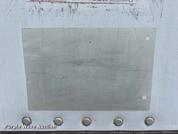 image for item OJ9103 2008 Wabash refrigerated van trailer