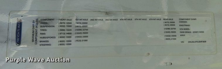 image for item YA2236 2018 Freightliner Cascadia semi truck