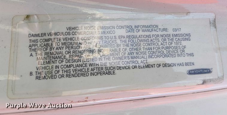 image for item YA2236 2018 Freightliner Cascadia semi truck