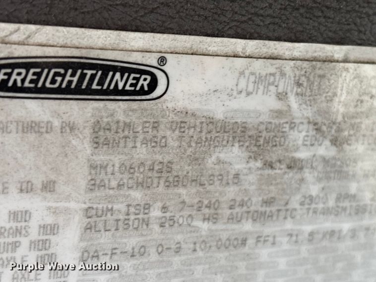image for item YA2424 2016 Freightliner Business Class M2 box truck