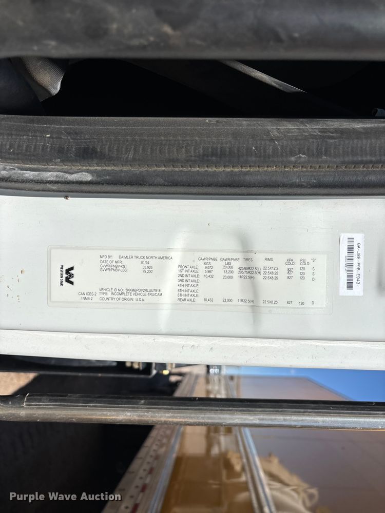 image for item YA3452 2024 Western Star 47X hydrovac truck