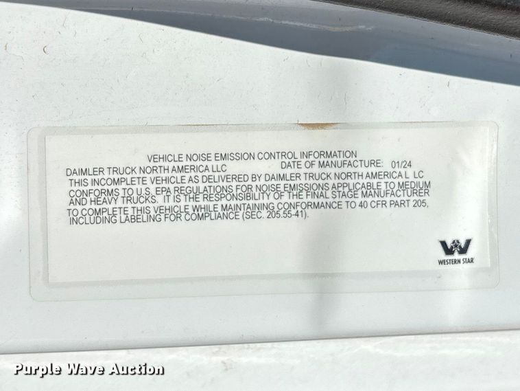 image for item YA3452 2024 Western Star 47X hydrovac truck