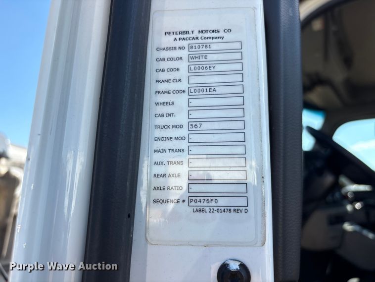 image for item YA3488 2023 Peterbilt 567 semi truck