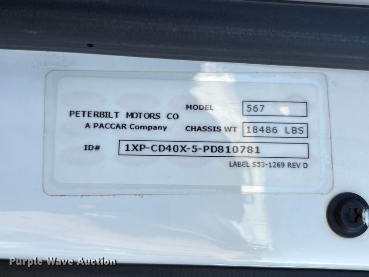image for item YA3488 2023 Peterbilt 567 semi truck