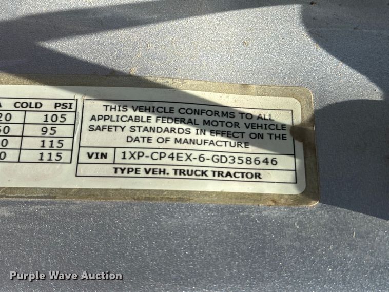 image for item YA3858 2016 Peterbilt 567 semi truck
