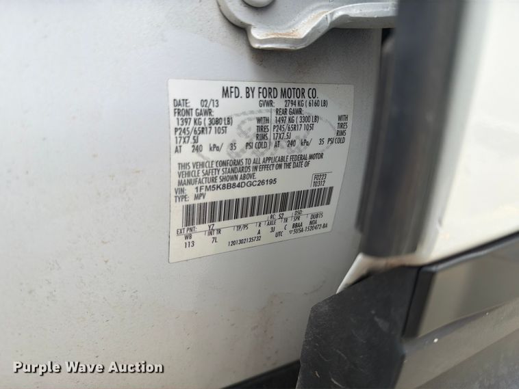 image for item EW0342 2013 Ford Explorer SUV