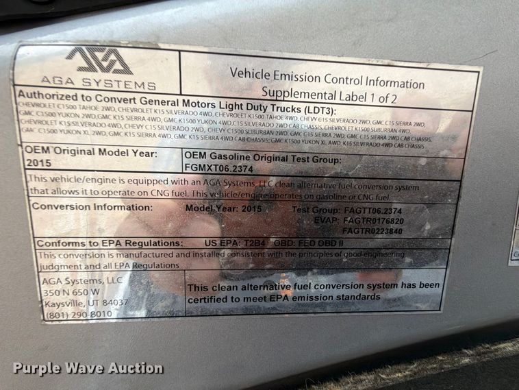 image for item EW0343 2015 Chevrolet Silverado 1500 Ext. Cab pickup truck