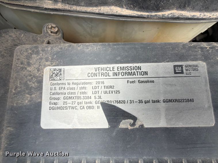 image for item EW0344 2016 Chevrolet Silverado 1500 Ext. Cab pickup truck