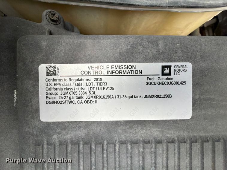 image for item EW0349 2018 Chevrolet Silverado 1500 Crew Cab pickup truck
