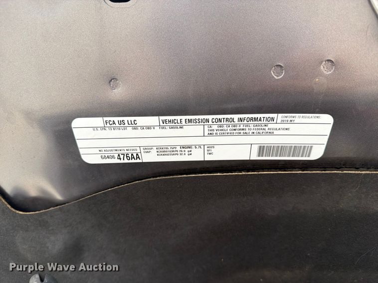 image for item EW0350 2019 RAM 1500 classic Ext. Cab pickup truck