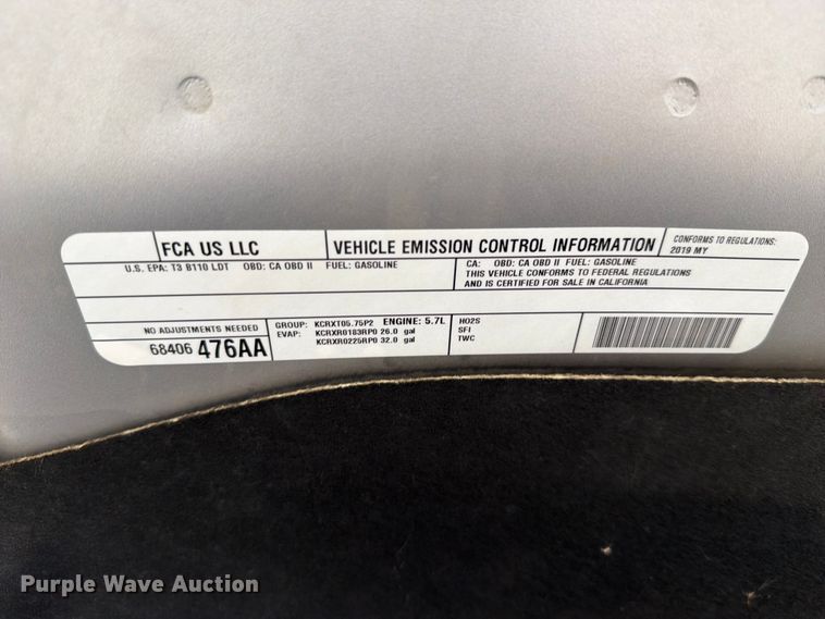 image for item EW0351 2019 RAM 1500 Crew Cab pickup truck
