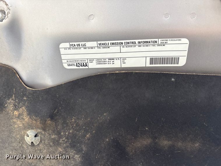 image for item EW0365 2020 RAM 1500 Classic Ext. Cab pickup truck
