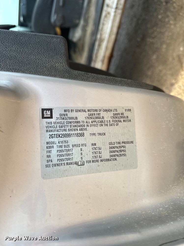 image for item DQ0013 2009 GMC Sierra 1500 