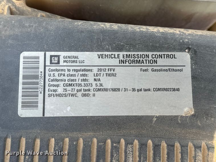 image for item DQ0017 2012 GMC Sierra 1500 Ext. Cab pickup truck
