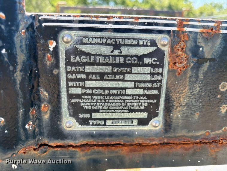 image for item DQ7950 2013 Eagle Trailer Co. utility trailer