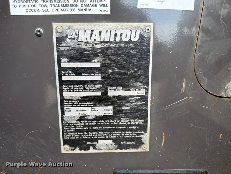 image for item DQ7954 2016 Manitou TMT 55 HT forklift
