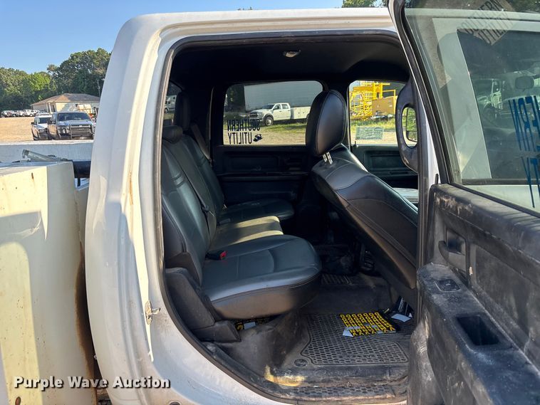 image for item DU6320 2021 RAM 3500 Crew Cab utility bed pickup truck