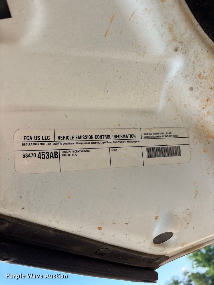 image for item DU6320 2021 RAM 3500 Crew Cab utility bed pickup truck