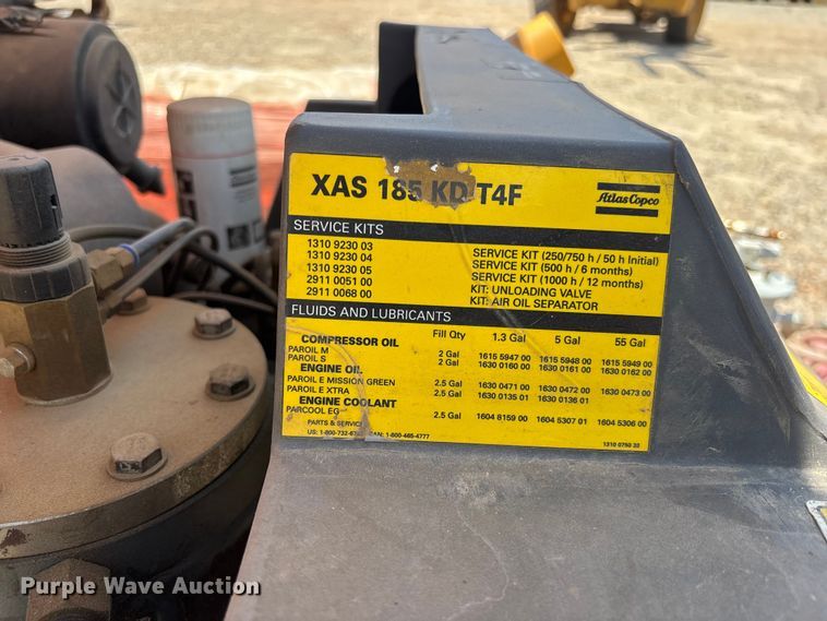 image for item DU6326 Atlas Copco XAS 185 KD7 air compressor