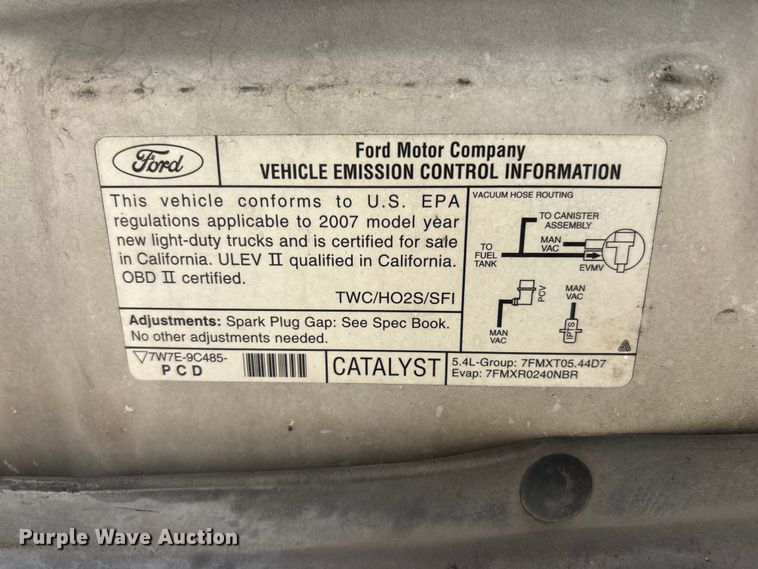 image for item DU6357 2007 Ford F150 Ext. Cab pickup truck
