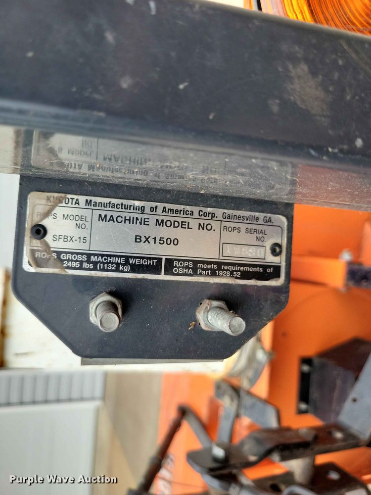 image for item EE1099 Kubota BX1500 MFWD tractor