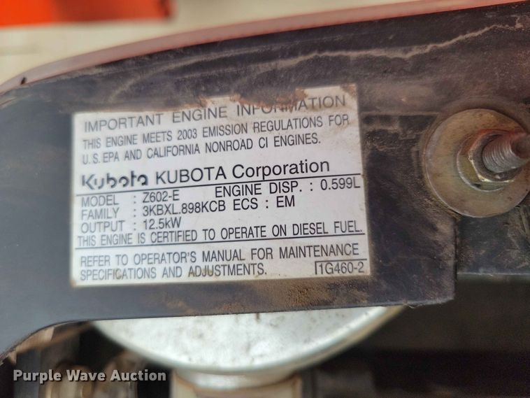 image for item EE1099 Kubota BX1500 MFWD tractor