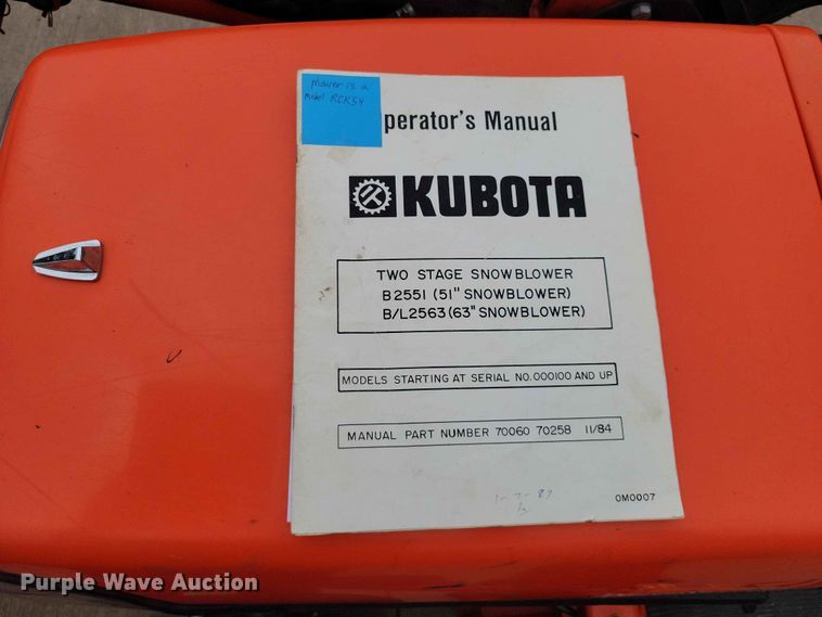 image for item EE1099 Kubota BX1500 MFWD tractor