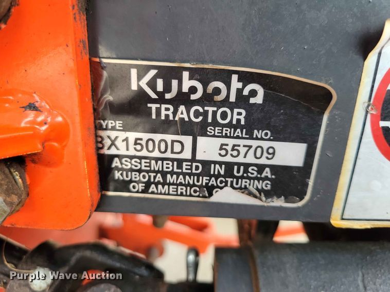 image for item EE1099 Kubota BX1500 MFWD tractor